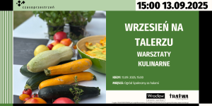 plakat wydarzenia. Cukinie na stole