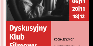 plakat wydarzenia dyskusyjny klub filmowy