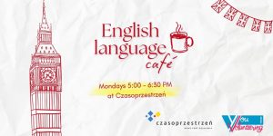 plakat wydarzenia - language cafe