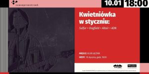 Kwietniówka w styczniu : Sulfur + Dogfield + Altair + ADN - plakat wydarzenia